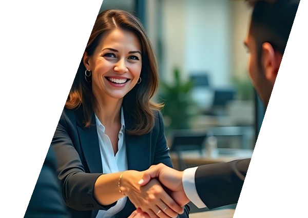 Business handshake — technology partnership